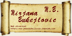 Mirjana Bukejlović vizit kartica